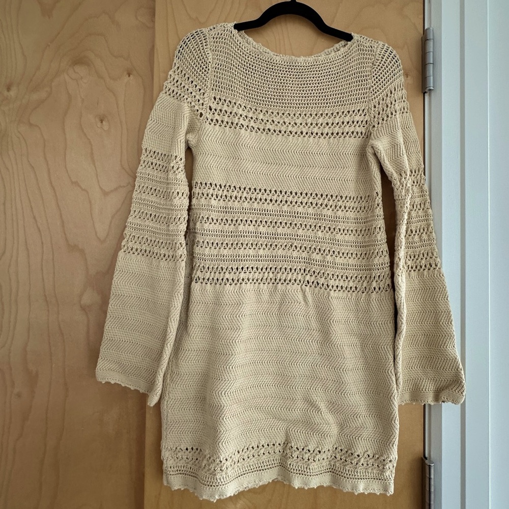 Reformation Inda Crochet Long-Sleeve Mini Dress - Picture 7 of 7